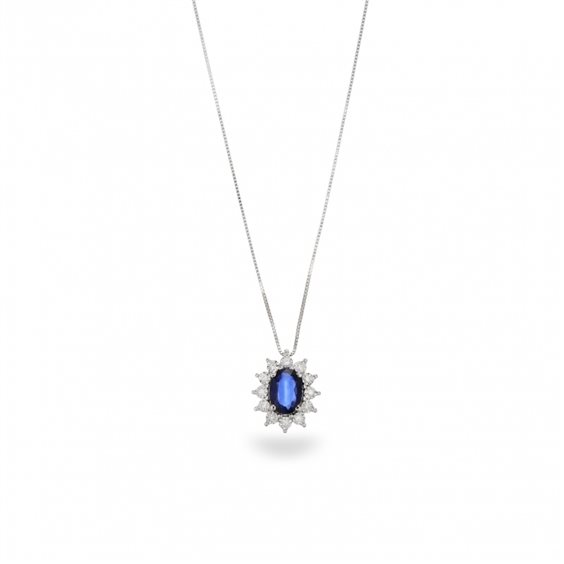 Collana Mirco Visconti Donna in Oro Zaffiro blu 0.85 Ct MV347/B10Z - MV347/B10Z